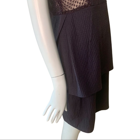 O’2ND Peplum Embroidered Sheer Sleeveless Blue Dress Size 8 - Picture 12 of 15